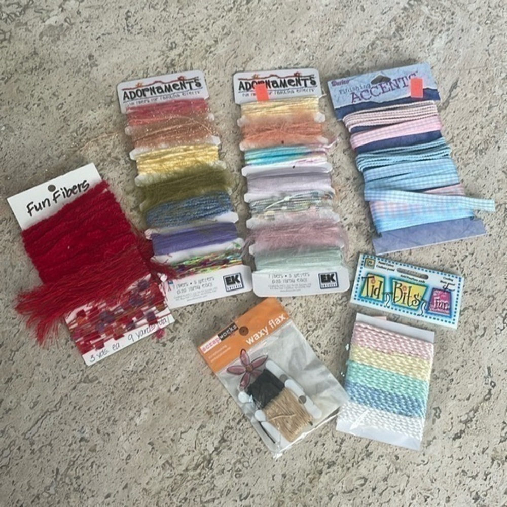 Scrapbooking, embellishments, fun fibers bundle
